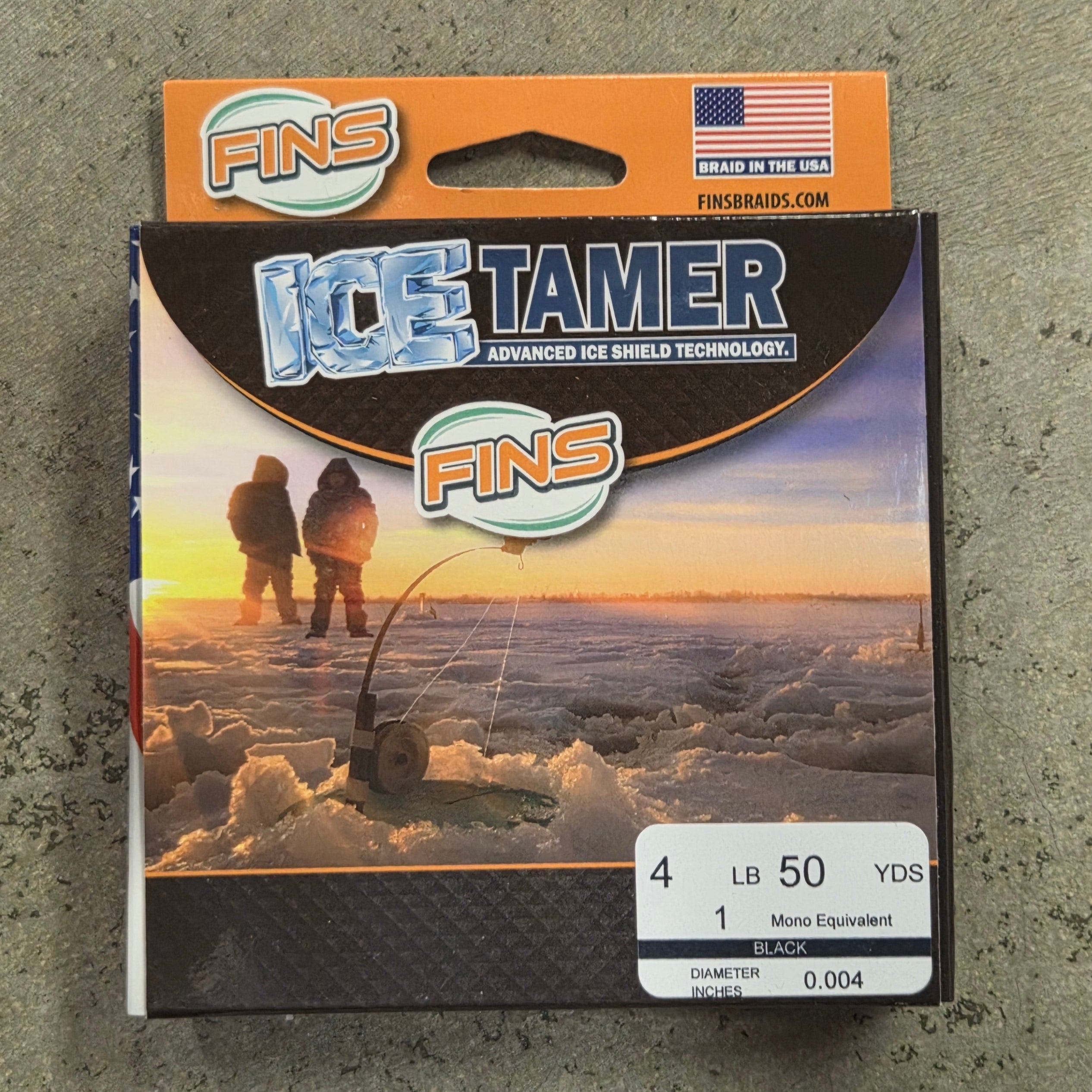 Fins Ice Tamer 4lb Black 50 Yards Fishing Line