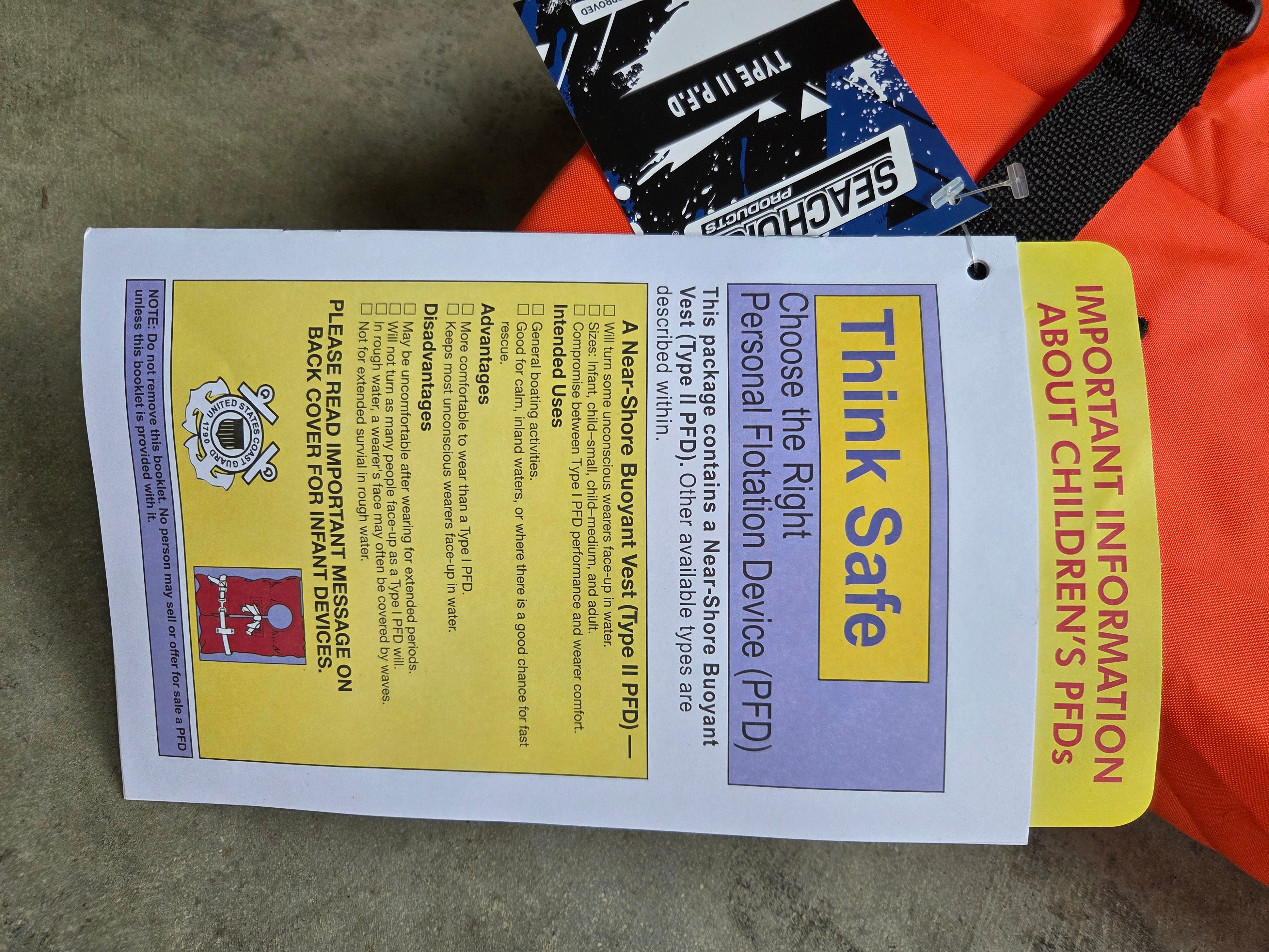 Sea Choice Blaze Orange Type 2 PDF