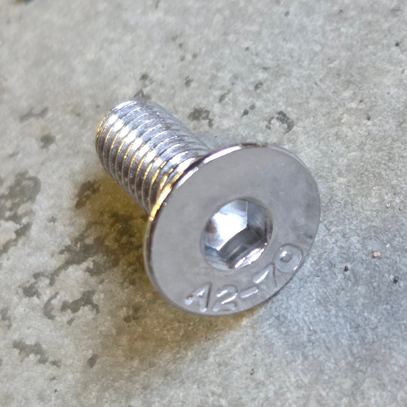 A2-70 Hex Head Countersunk Cap Screw (0.5" Long)