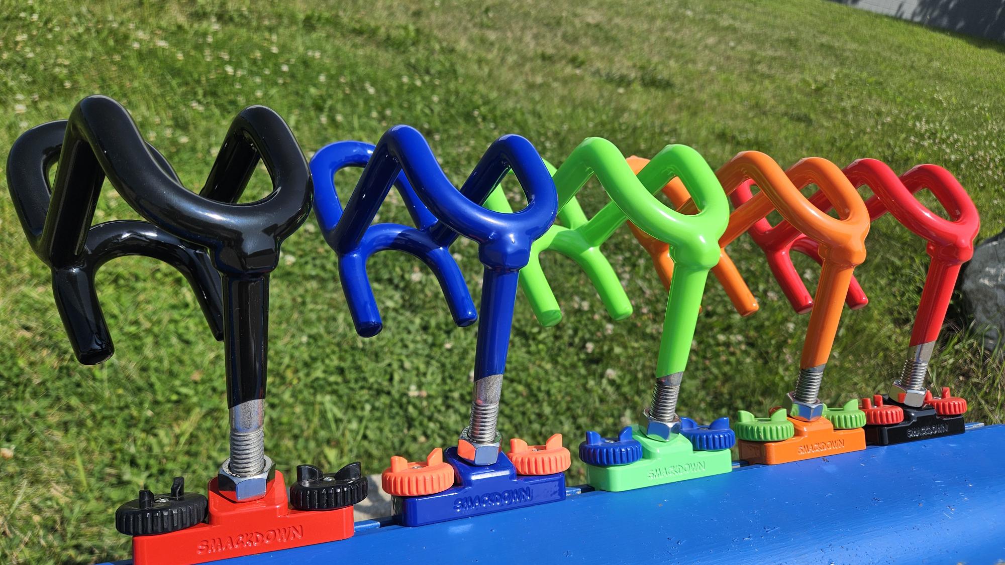 boat mounted fishing rod holders Attwood Vertical Mount Holder Alum track bracket is 4 inches wide. SmackDown Original Boat Rod Holders