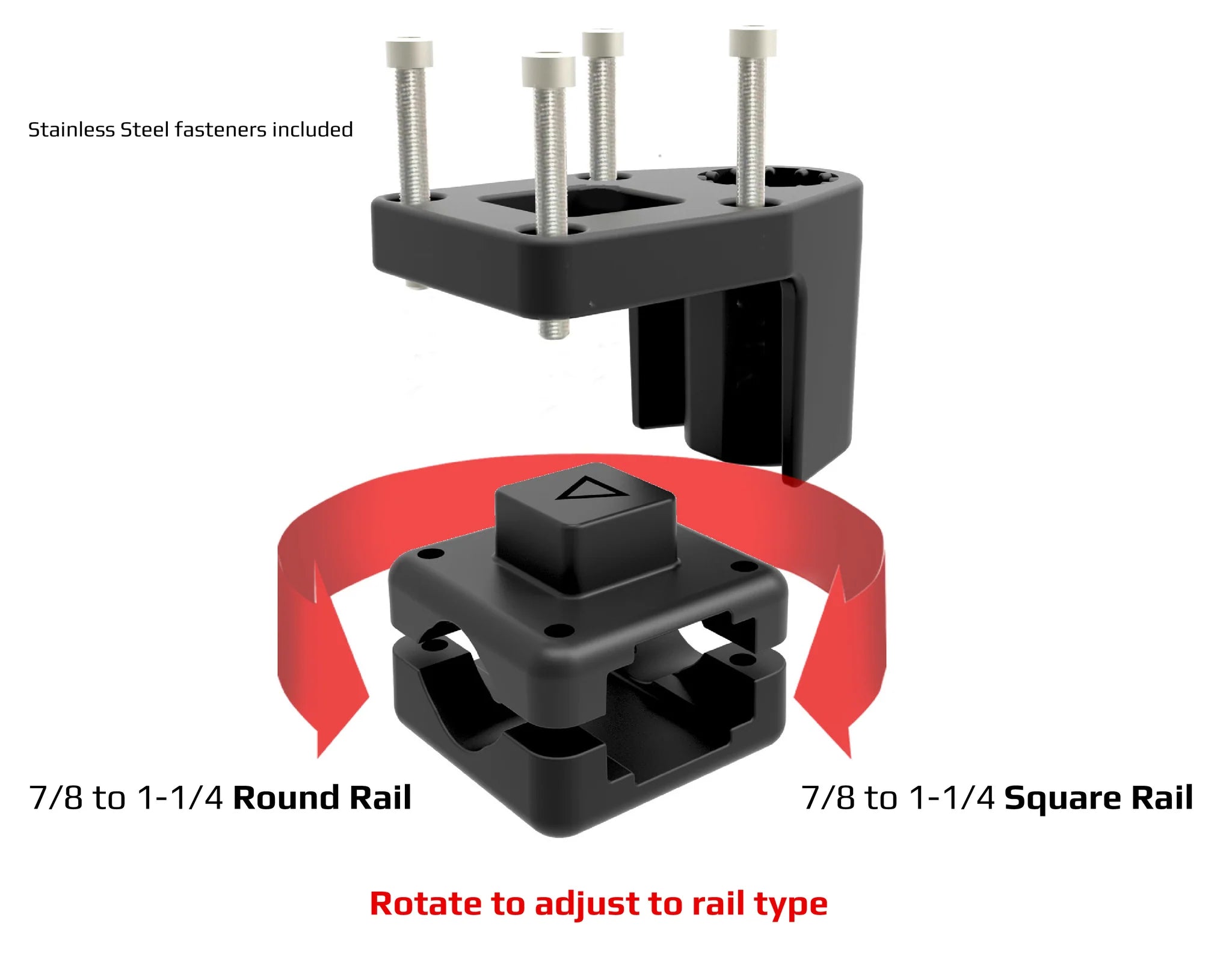 Stealth Mode Universal Rail Mount (7/8" - 1.5")