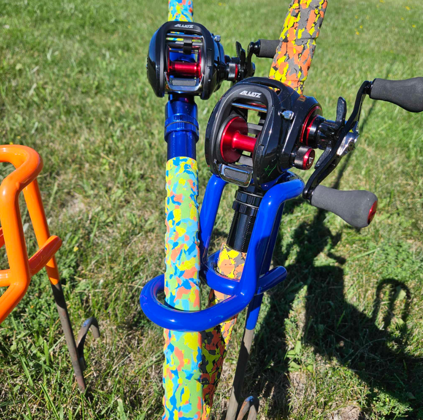 fishing rod ground holder Texas the detachable design makes it effortless to carry and store Fishing Rod Holder Stand, Double